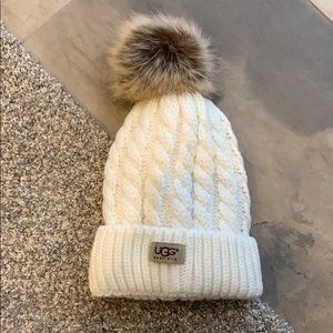 Cream UGG hat